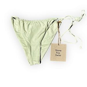🌻NEW w.tags REVOLVE Stone Fox Swim River Aloe Wash Cheeky Bikini Sizes L & XL